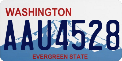 WA license plate AAU4528