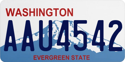 WA license plate AAU4542