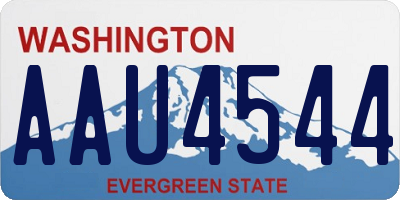 WA license plate AAU4544