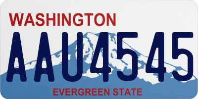 WA license plate AAU4545