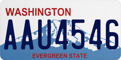 WA license plate AAU4546