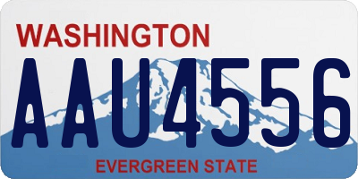 WA license plate AAU4556