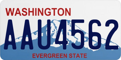 WA license plate AAU4562