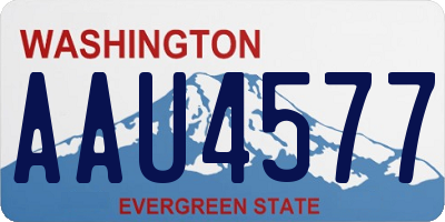 WA license plate AAU4577