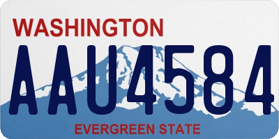 WA license plate AAU4584