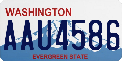 WA license plate AAU4586