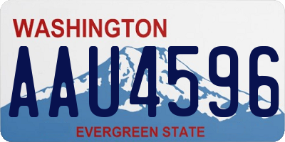 WA license plate AAU4596