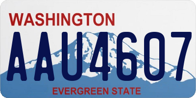WA license plate AAU4607