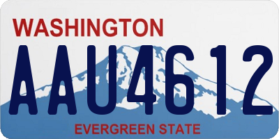 WA license plate AAU4612