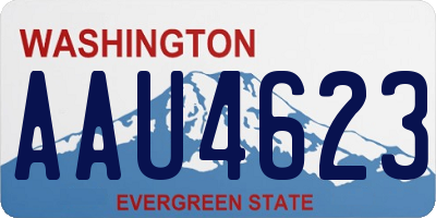 WA license plate AAU4623