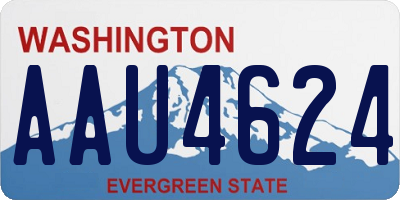 WA license plate AAU4624