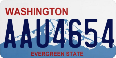 WA license plate AAU4654