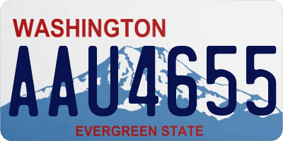 WA license plate AAU4655
