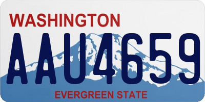 WA license plate AAU4659