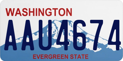 WA license plate AAU4674
