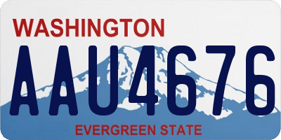 WA license plate AAU4676