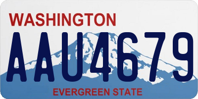WA license plate AAU4679