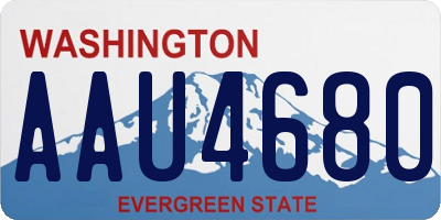 WA license plate AAU4680