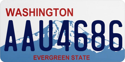 WA license plate AAU4686