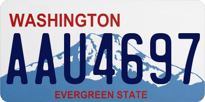 WA license plate AAU4697