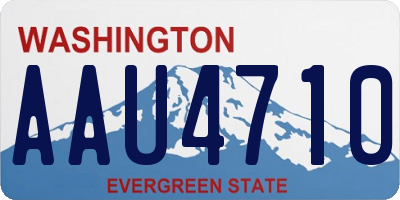 WA license plate AAU4710