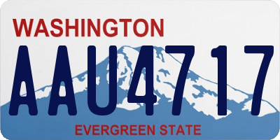 WA license plate AAU4717