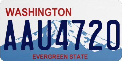 WA license plate AAU4720