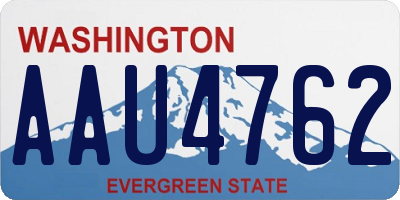 WA license plate AAU4762