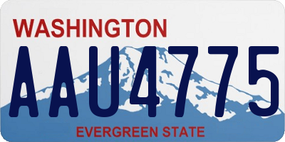 WA license plate AAU4775