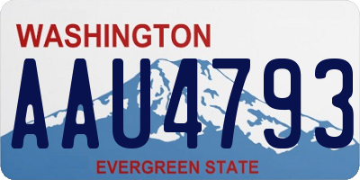 WA license plate AAU4793
