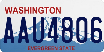 WA license plate AAU4806
