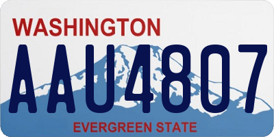 WA license plate AAU4807