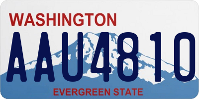 WA license plate AAU4810