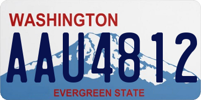 WA license plate AAU4812