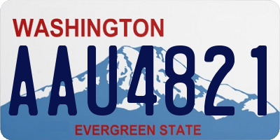 WA license plate AAU4821