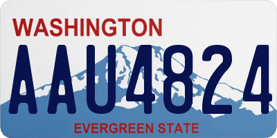 WA license plate AAU4824