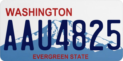 WA license plate AAU4825