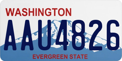 WA license plate AAU4826