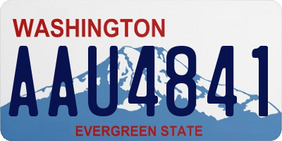 WA license plate AAU4841