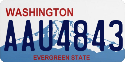 WA license plate AAU4843
