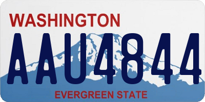 WA license plate AAU4844