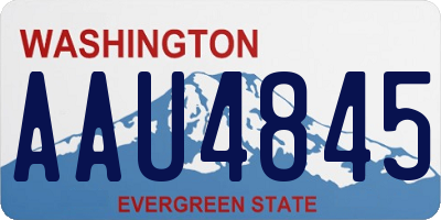 WA license plate AAU4845