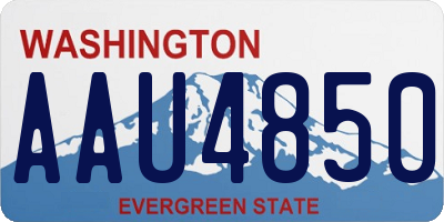 WA license plate AAU4850