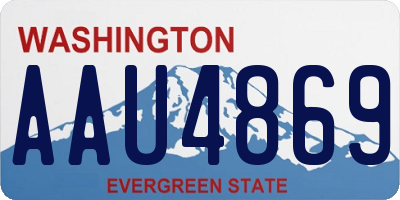 WA license plate AAU4869