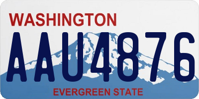 WA license plate AAU4876