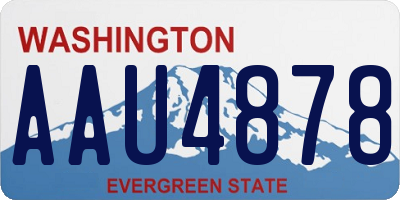 WA license plate AAU4878