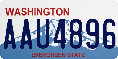 WA license plate AAU4896