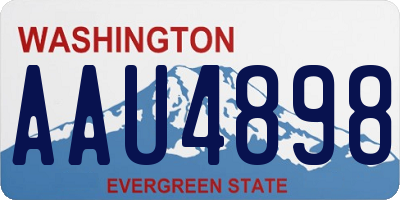 WA license plate AAU4898