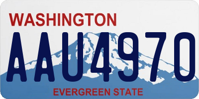 WA license plate AAU4970