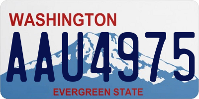 WA license plate AAU4975